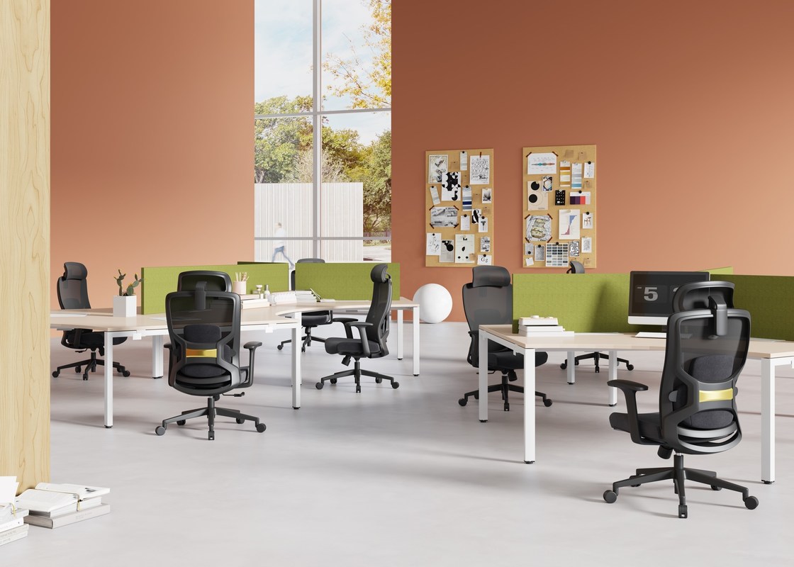 อุปกรณ์การบรรทุกตัวเอง หลังสูง Mesh เก้าอี้ ergonomic สําหรับงานสํานักงานที่สบาย