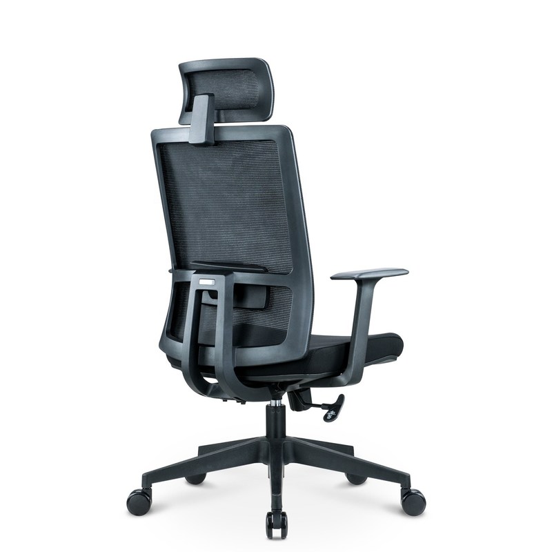 Modern Style Swivel Chair in Black Mesh Fabric for Ergonomic Office and BIFMA Standard