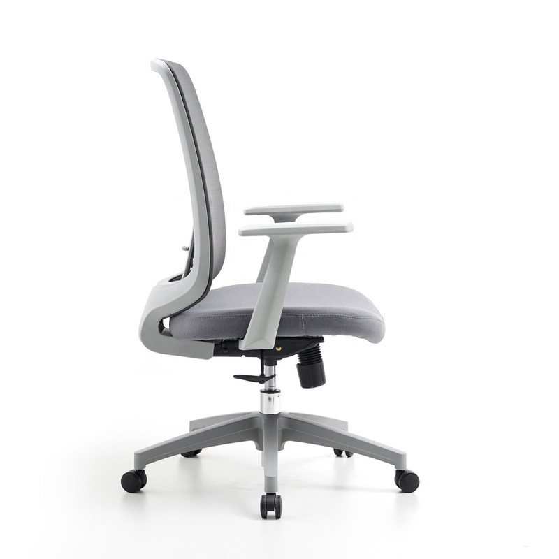 M-062B หลังกลางเก้าอี้สีเทาที่หมุนเป็นเครือ ergonomic executive high back office chair