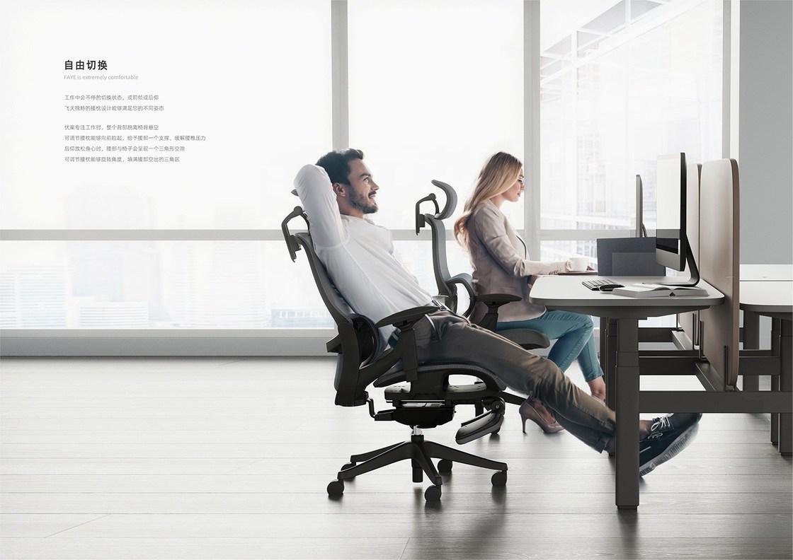 เก้าอี้บอสแบบ Full Mesh พร้อมกลไก Donati เฟอร์นิเจอร์สำนักงานทันสมัยหรูหรา ผ่านการทดสอบ BIFMA