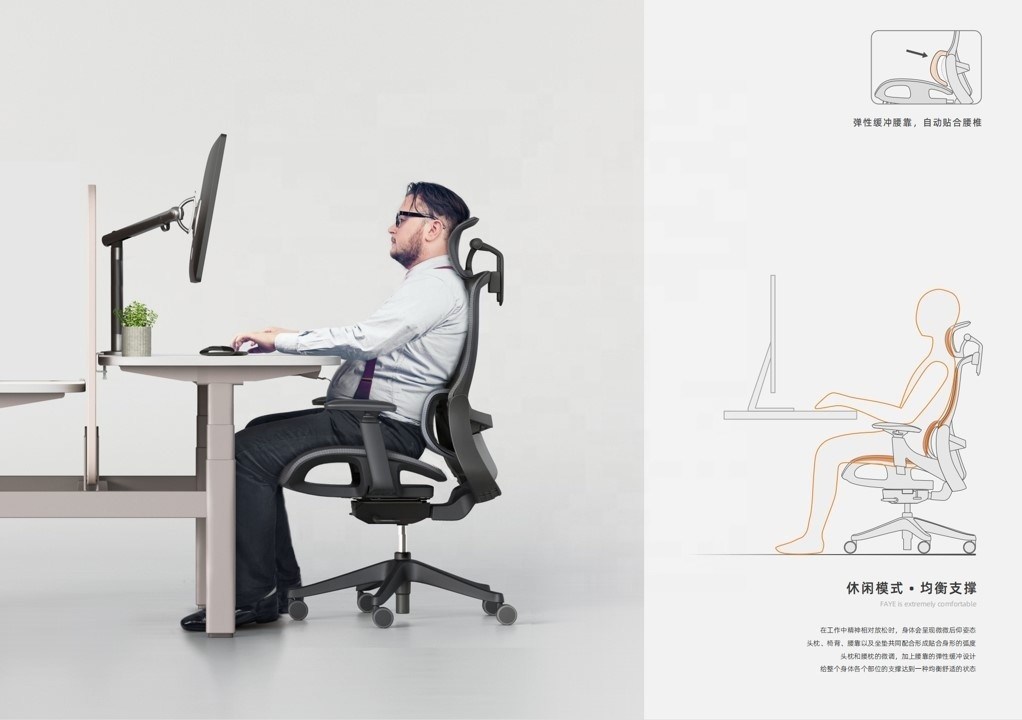 เก้าอี้บอสแบบ Full Mesh พร้อมกลไก Donati เฟอร์นิเจอร์สำนักงานทันสมัยหรูหรา ผ่านการทดสอบ BIFMA