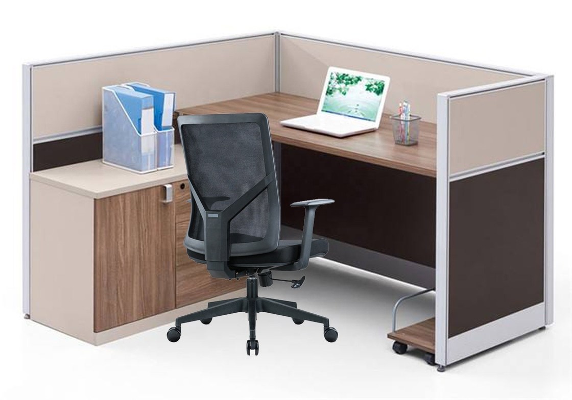 จัดส่งตัวอย่างฟรี เก้าอี้สำนักงาน ตาข่าย พนักพิงกลาง หมุนได้ ปรับได้ เก้าอี้ทำงาน