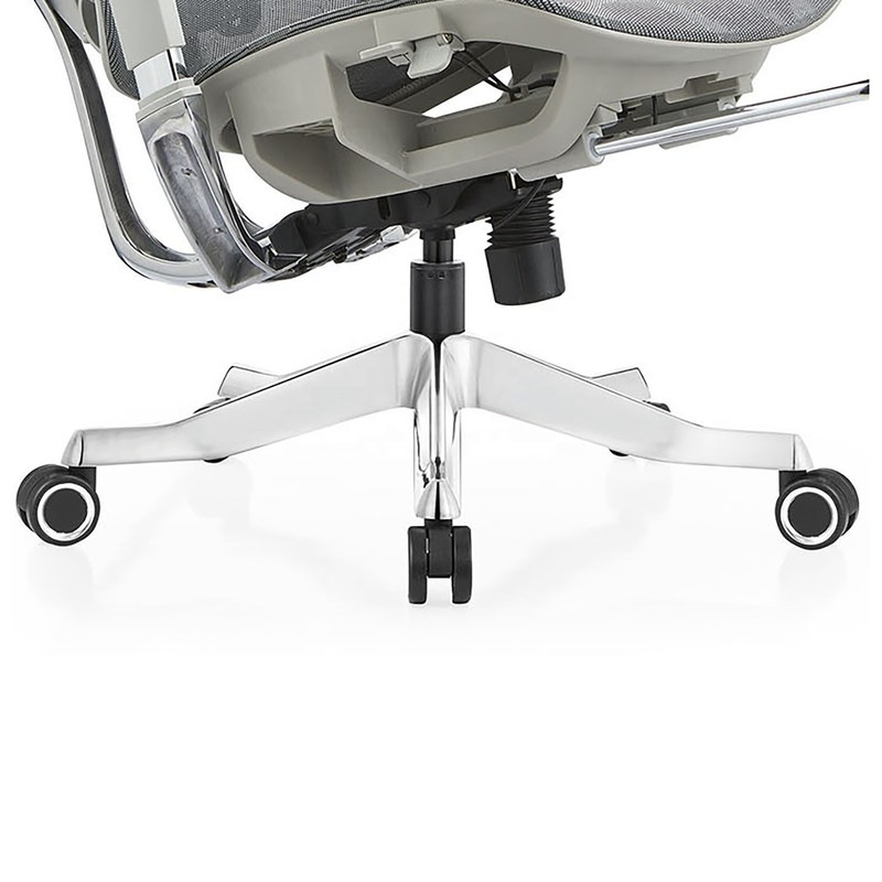Full Mesh Adjustable Height Gray Office Chair for Easy Movement and Comfortable Work